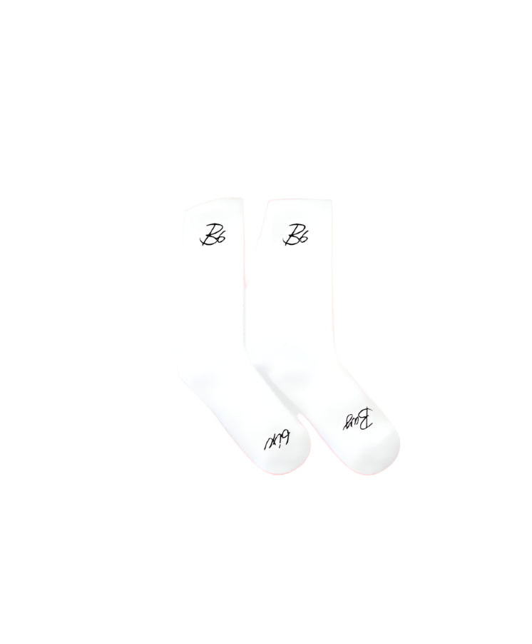 Bay | 6ix First On Socks White
